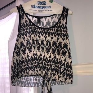 Black and White crop top